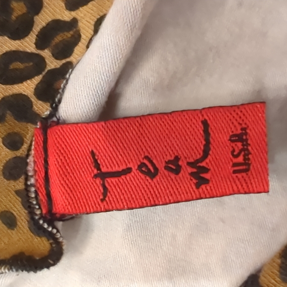 'Team USA' Leopard print top. Lace up design. Unworn. - Picture 3 of 3